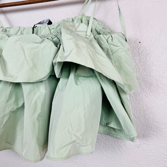 NEW! Zara Crop Blouse Ruffle Top Strap Tie - S / XS - Picture 3 of 5